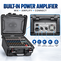 Console de mixage audio professionnelle avec amplificateur intégré, effets DSP et flight case pour DJ, scène, karaoké, système de sonorisation PA