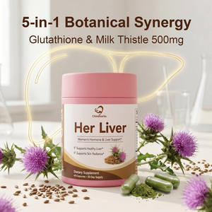 Chinaherbs HALAL BRC CGMP <b>Liver</b> Support <b>Supplement</b> Women Glutathione Milk Thistle Glutathione Skin Radiance Detox Vegan Capsule - Product Image 5