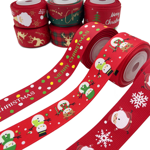Ruộng băng grosgrain 1 inch tùy chỉnh bán buôn E-Magic, cuộn băng trang trí Giáng sinh, lễ hội - Product Image 1