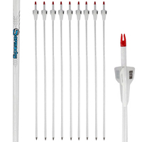 Flèches en carbone ID 6,2 mm, Spine 300-800, ailettes en caoutchouc de 2,5 pouces + pointe en acier inoxydable pour tir à l'arc recurve/compound, chasse et tir sportif