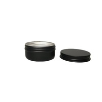 100ml Metall-Kosmetikdose für Sheabutter Ätherisches Öl Körpercreme und Shampoo mit Schwarzem Aluminium-Schraubverschluss