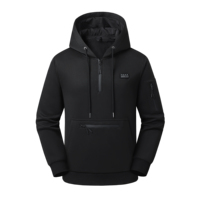 Sweat à capuche chauffant en fibre de carbone USB, système à quatre commandes, 26 zones de chauffage, fabricant de vêtements chauffants électriques personnalisés