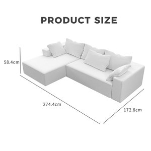 निर्माता संपीड़ित उच्च घनत्व फोम सोफे मखमली कपड़े अनुभागीय मॉड्यूलर फर्नीचर सोफे लिविंग रूम के लिए - Product Image 6