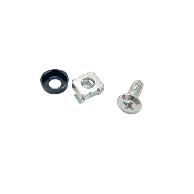 M6 Steel Cross Head Screws Nuts Bolts and Washers Set for Network Server Rack