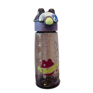 Bouteille à paille rabattable en plastique haut de gamme pour enfants, motif dessin animé mignon, anti-fuite, durable, pour boisson directe, écologique, vente en gros pour fêtes - Product Image 6