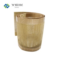 Bandes de guidage en maille PTFE résistantes aux acides et aux alcalis pour séchage UV, respirantes, antiadhésives, industrielles, marron/noir, sur mesure