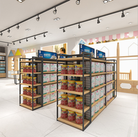 Comptoirs de caisse commerciaux et présentoirs de supermarché avec étagères métalliques légères et durables pour les épiceries