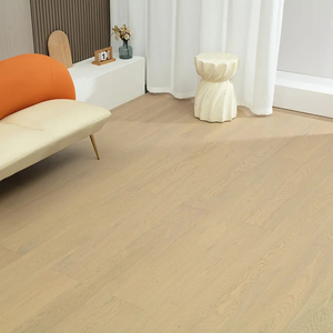 Parquet contrecollé en chêne blanc certifié ISO9001, qualité AB, étanche, brossé, à clipser, trois couches, 15 mm, pour bureaux - Product Image 3