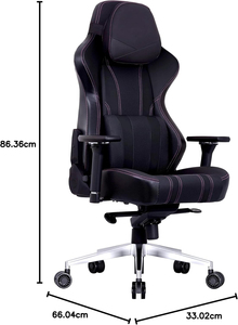 Muestras gratis <span class=keywords><strong>Calibre</strong></span> X2 Silla para juegos Cabeza de espuma de memoria ultra cómoda negra Tamaño aumentado y grosor del asiento ergonómico 11,5 cm - Product Image 2