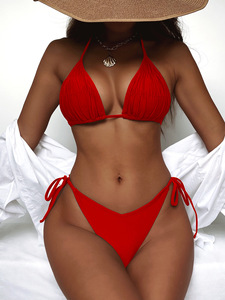 Factory OEM <span class=keywords><strong>abbigliamento</strong></span> donna colori puri costume da bagno da donna costume da bagno <span class=keywords><strong>Sexy</strong></span> costume da bagno due pezzi costumi da bagno costumi da bagno - Product Image 3