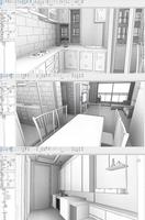 Ensembles de plans prêts pour l'appel d'offres, pour maisons personnalisées aux États-Unis, avec intérieur à arche complète, Revit BIM 3D, et pour fenêtres/portes manuelles, et extérieur de supermarché