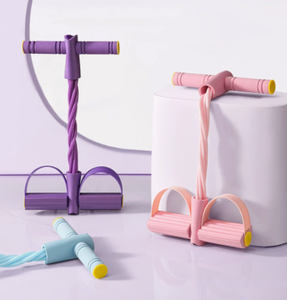 Corde d'entraînement multifonctionnelle avec bandes de résistance pour le yoga <span class=keywords><strong>et</strong></span> le fitness, outil d'exercice à pédale pour les sit-ups <span class=keywords><strong>et</strong></span> les pompes - Product Image 4