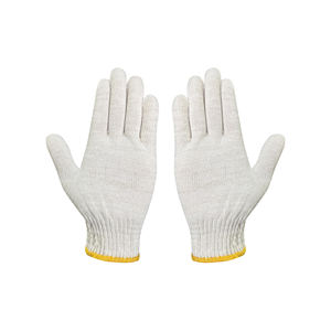 Precio bajo 30 g/par guantes de algodón calibre 10 guante protector de punto de algodón guantes de seguridad de mano blanca para el trabajo doméstico - Product Image 1