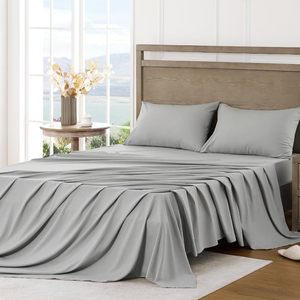 Buttery Soft 300 Thread Count Fabric 100% Viscose Derived From Bamboo Cooling Bed Sheets for Home - Product Image 1