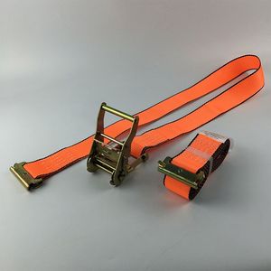 Sangle d'arrimage à cliquet E-Track de <span class=keywords><strong>2</strong></span> po la plus vendue pour le transport efficace de voitures et de marchandises, avec sangle en polyester et crochets métalliques pour transporteur - Product Image 1