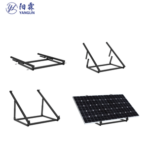 Supports de montage réglables entièrement noirs à installation rapide pour montage mural et sur <span class=keywords><strong>toit</strong></span> à <span class=keywords><strong>panneau</strong></span> unique sur terrain <span class=keywords><strong>plat</strong></span> - Product Image 1