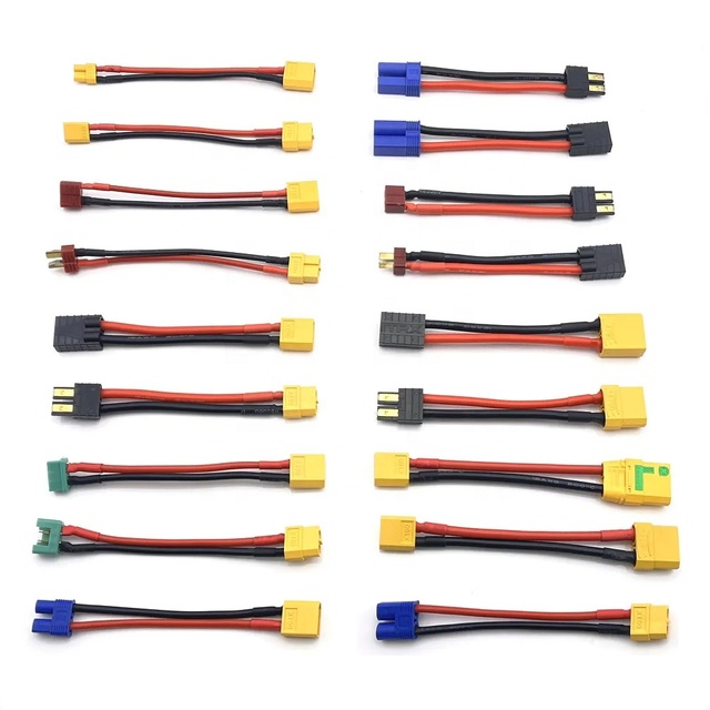 Amass XT30 XT60 XT90 EC3 EC5 MPX TRX Deans T Plug Female/Male Connector Adapter 12AWG 100mm RC Lipo Battery Electrical Toys