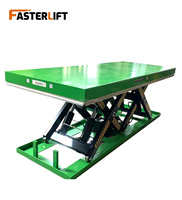 Table élévatrice à ciseaux électrique à plate-forme de levage fixe avec rouleau en option