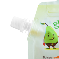 LT Recyclable Mini Verrouillable Liquide Plastique Lait Bébé Nourriture Boisson Jus Squeeze Sacs Flip Cap Stand Spout Pouches Sac Emballage