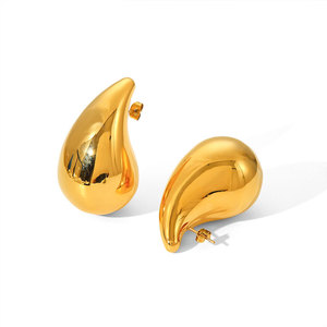 Wholesale 316L Stainless Steel 14k 18k Pvd Gold Plated Luxury High Quality Jewelry Fashion <b>Stud</b> Small Drop Earrings for Women - Product Image 6