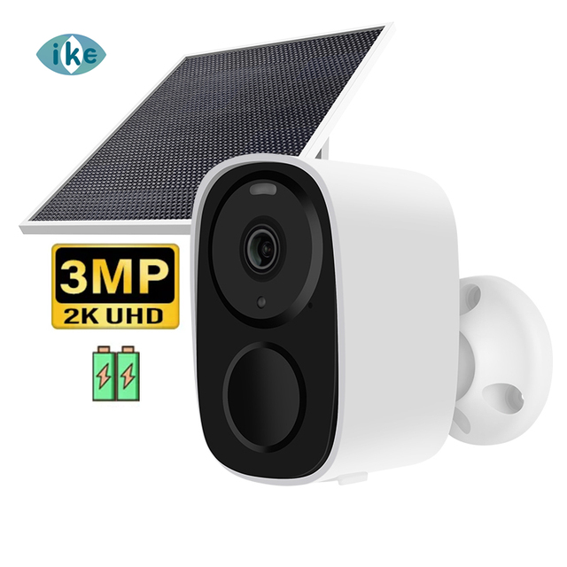 O Kam Pro Solar Battery Security Camera Low Power 2.4G WiFi IP66 Waterproof 3MP PIR Alarm Two-Way Audio Cloud Recording