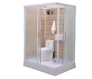 Integraal Douche Toilet Met Base Waterdichte Mobiele Glas Badkamer Hotel Appartement