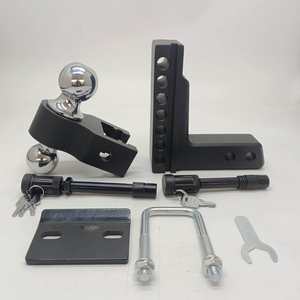 Support de remorque en aluminium usiné CNC, neuf, réglable, avec attache à bille, récepteur de 2 pouces, dénivellement de 6 pouces (haut/bas) pour attelage de camion - Product Image 6