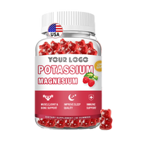 Gummies de citrate de potassium et de magnésium sans sucre en vrac pour les jambes et le sommeil, supplément d'électrolytes à absorption élevée, nutrition immunitaire et sportive