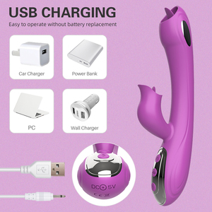 Vibromasseur double tête à 10 fréquences de vibration pour femmes, stimulateur du point <span class=keywords><strong>G</strong></span> et du clitoris, en silicone, jouet sexuel pour femmes - Product Image 4