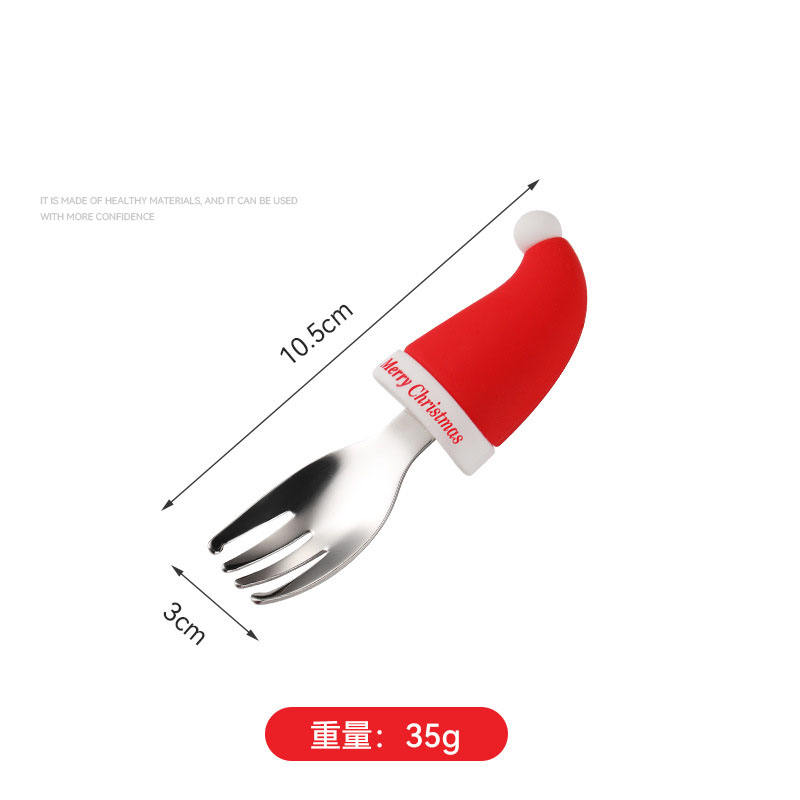 Single Christmas Hat Fork