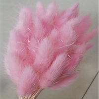 Fleur séchée en forme de queue de lapin, 50-60 cm, vente en gros d'usine, produit transfrontalier très populaire pour la remise des diplômes, le Nouvel An, Noël, la fête des Mères
