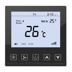 Boîtier de Thermostat 220 v ac, pièces et systèmes Modbus, hôtel froid, FCU, boîte avec grand écran LCD numérique