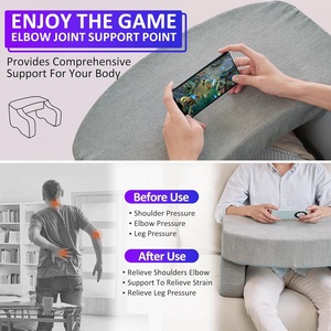 Almohada <span class=keywords><strong>de</strong></span> lectura con reposabrazos <span class=keywords><strong>de</strong></span> espuma viscoelástica para adultos, lectura, trabajo, ganchillo y juego, interruptor <span class=keywords><strong>de</strong></span> cubierta <span class=keywords><strong>de</strong></span> vapor o sentado en el sofá <span class=keywords><strong>de</strong></span> la cama - Product Image 2