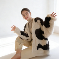 Manteau en fourrure de vison tricoté pour femme, nouveau modèle d'hiver, cape en fourrure de vison, style décontracté, manteau indispensable pour l'automne et l'hiver des femmes
