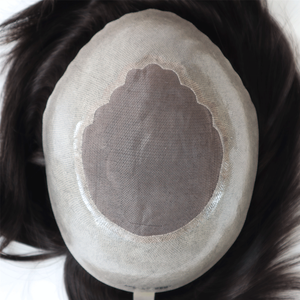 -<span class=keywords><strong>ARES</strong></span> duradero capaz de tinte de cabello Remy indio pieza hombres tupé peluca - Product Image 3