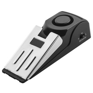 Door Stopper <b>Alarm</b> With Sensitivity Control For Home Security Black Zinc Floor Mount Upgraded Model - Product Image 1