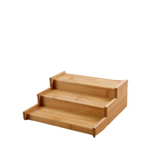 <b>Bamboo</b> Kitchen Spice Rack 3 Tier Telescopic Wooden Storage Organizer For <b>Table</b> Top - Product Image 2