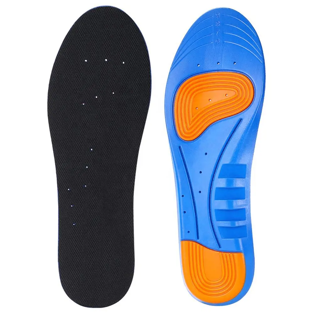 カスタムPUメモリーフォームアーチサポート抗疲労衝撃吸収通気性スポーツインソール快適な靴のインソール