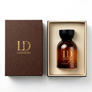 Customize Logo Luxury <b>Empty</b> Brown Round Perfume <b>Bottle</b> 30ml 50ml 100ml Glass Crimp Perfume <b>Spray</b> <b>Bottle</b> With Wooden Caps - Product Image 1
