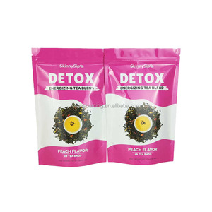 Individuell bedruckte 28-Tage-<span class=keywords><strong>Detox</strong></span> <span class=keywords><strong>Slim</strong></span> Flache Bauch Teebeutel stehend Reißverschluss Abnehmen Gewicht-Teebeutel - Product Image 1