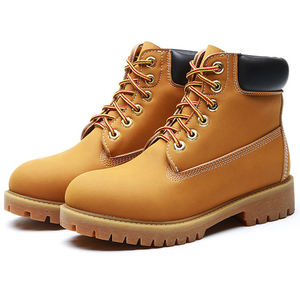Прямые поставки с завода, женские нескользящие кожаные ботинки, повседневные мотоциклетные ботинки, мужские водонепроницаемые ботинки на шнуровке, Лидер продаж - Product Image 1