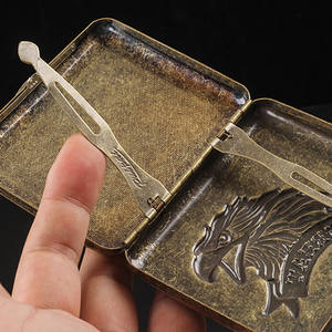 EA451 Vente en gros étui à 20 cigarettes moyen vintage <span class=keywords><strong>Mini</strong></span> étui de rangement de luxe pour hommes Relief tridimensionnel avec support à cigarettes - Product Image 2