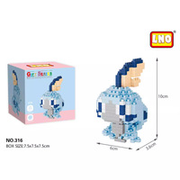 Jouet créatif DIY LNO, blocs de construction assemblés, animaux en plastique ABS, série animaux de compagnie 270-317, 14 ans et plus, ensemble de 200-400 pièces