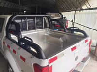 Barre de protection universelle réglable en acier pour pick-up 4x4 avec support de feux de freinage et de signalisation intégré