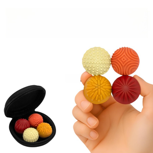 OEM & ODM Silicone Stress Relief Brinquedos 4PC Medium Weighted Textured Silicone Magnético Sensorial Fidget Bolas Brinquedos para ADHD - Product Image 1