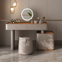 Offre Spéciale tables de maquillage de luxe armoire moderne pour chambre à coucher commode de maquillage coiffeuse ensemble table de maquillage nordique design avec miroir