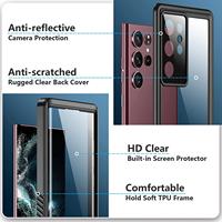 Casing Ponsel Lipat Anti Air Anti Guncangan TPU+PC dengan Bingkai Kamera untuk S22 Ultra