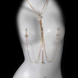 Pinces à tétons avec collier chaîne, jouets BDSM pour tétons