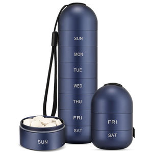 Карманный футляр для лекарств, дорожный металлический контейнер для таблеток, капсулы для водонепроницаемый, популярный дизайн, медицинский кейс, пластиковая таблетка - Product Image 1