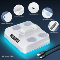 Station de charge pour manette PS5, support de charge pour manette PlayStation 5 avec lumière LED, chargeur rapide